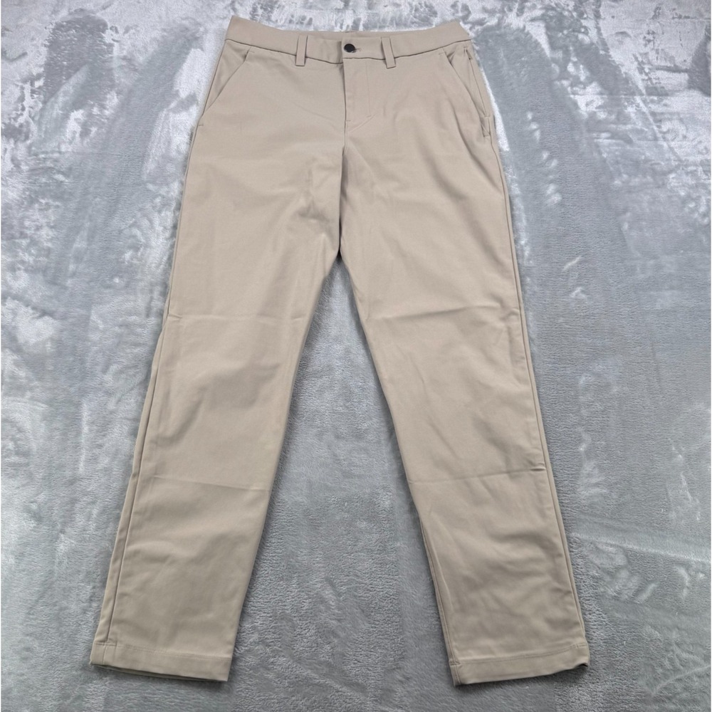 Lululemon ABC Commission Pants Mens 28 Beige Warpstreme Four Way Stretch Chino